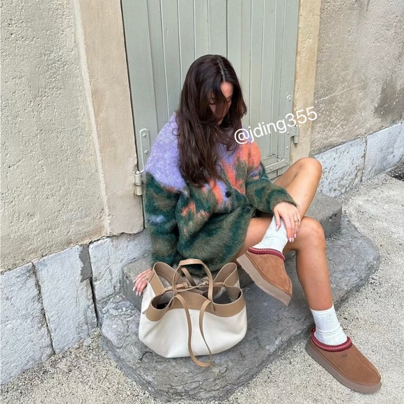 Brand New UGG Tazz Platform Slippers Chestnut(W8) - Picture 8 of 10